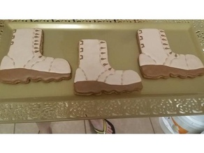 military boot cookie cutter food & drink airforce army boots marines navy 3d print model - Mito3D