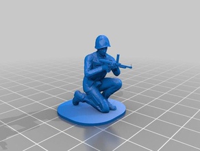 ww2 hommes de l'armée des soldats sculptures 3d print model - Mito3D