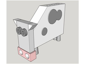pencil caddy cow animals desk toy farm holder 3d print model - Mito3D