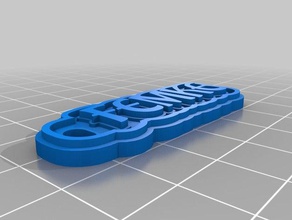 meine angepasste multiline-tag Schlüsselanhänger kundengebundene 3d print model - Mito3D