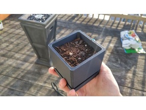 bitki pot drenaj açık ve bahçe ekici 3d print model - Mito3D