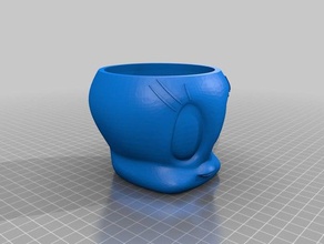tweety planter decor bird self watering 3d print model - Mito3D