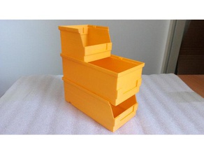 stackable box system 80 hobby bins container small parts storage 3d print model - Mito3D