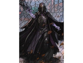davriel rogue shadowmage - stained glass litho art lithophane mtg planeswalker 3d print model - Mito3D