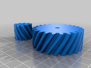 helix gear reduction parts 3d print model - Mito3D