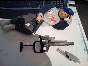 canon + lunette crosse pour l'arme de la figurine d'origine v ennemi visiteur jouets & jeux 3d print model - Mito3D