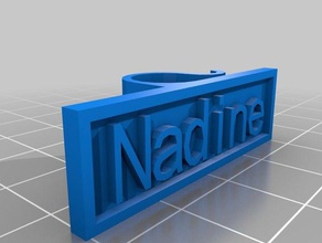 meine angepasste Kabel label nadine - Organisation kundengebundene 3d print model - Mito3D