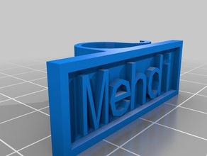 mi personalizadas etiqueta del cable mehdi organización personalizado 3d print model - Mito3D
