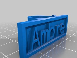 il mio cavo personalizzati etichetta ambre organizzazione su misura 3d print model - Mito3D