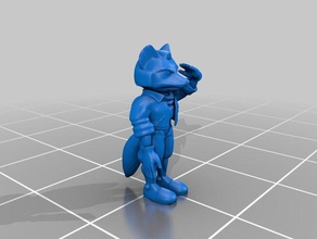 a fox A impressão 3d raposa star 3d print model - Mito3D