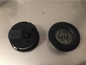 round hygrometer battery cover replacement parts 3d print model - Mito3D
