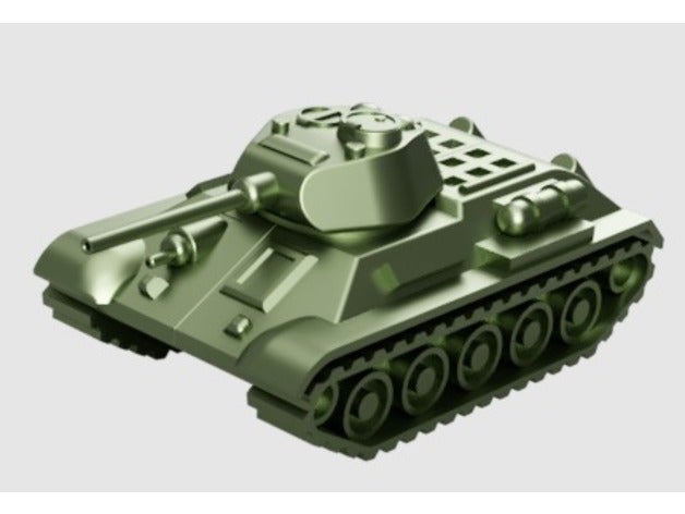 t-34 serbatoio articolato modello 1 50 i veicoli 3dprintable La stampa 3d dettagliate t 34 t34 il serbatoi giocattolo guerra mondiale 2 3D print model - Mito3D