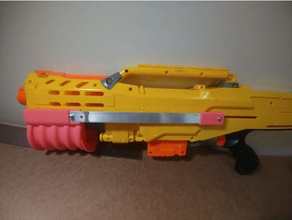 doomshot pumpgrip hobby longshot nerf longhot nerfgun mod stryfe pump action grip 3d print model - Mito3D
