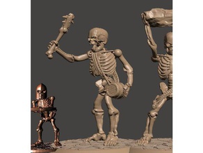 skeleton army undead giant miniature games 28mm 30mm 32mm 52mm ballista club dnd fantasy giants mini miniatures rock skull throw wargame wargames wargaming 3d print model - Mito3D