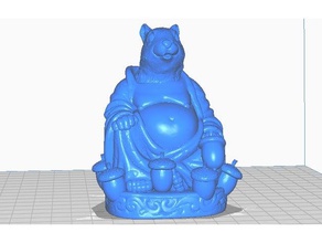 squirrel buddha tail acorns animal collection sculptures bust remix statue 3d print model - Mito3D