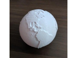 earth art geography map sphere 3d print model - Mito3D