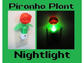 piranha plant nightlight super mario night light led nintendo switch peach pipe 3d print model - Mito3D