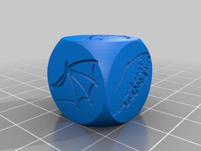 wing die 20mm dice customized 3d print model - Mito3D