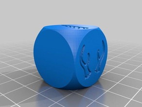 horn die 25mm dice customized 3d print model - Mito3D