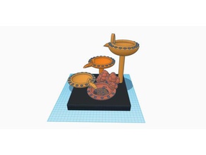 şelale koi basamaklı heykeller 3d print model - Mito3D