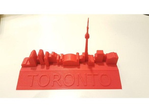 toronto 3d skyline paperweight buildings & structures canada city hall cn tower cntower decoration desk ontario paper skyscraper skyscrapers skywalker weight 3d print model - Mito3D