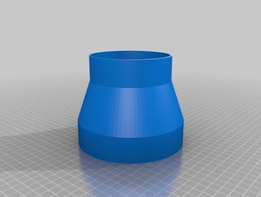 5x4 inch reducer - oneida dust deputy output untested parts customized 3d print model - Mito3D
