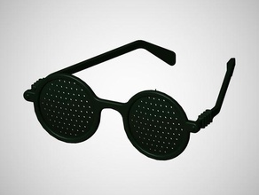 harry potter stile occhiali a foro stenopeico 3d print model - Mito3D