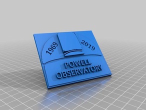 powell observatório v1 w datas A impressão 3d 3d print model - Mito3D