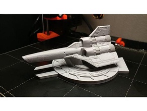 battlestar galatica '78 single seat viper hobby galactica 3d print model - Mito3D