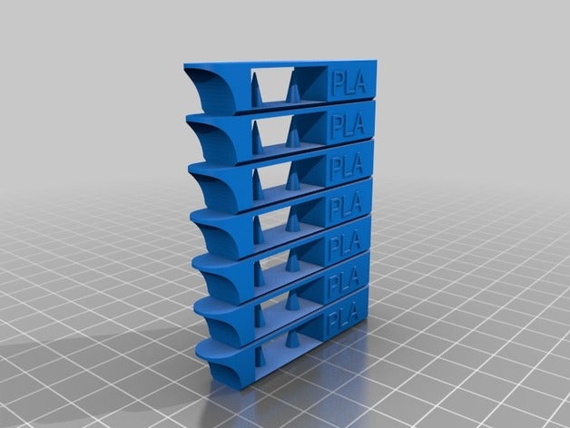 180 - 210 pla hatchbox temp tower 3d printing tests customized filament temperature test 3D print model - Mito3D