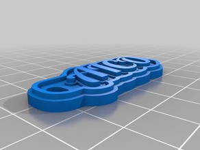 namekey julia Anahtarlık özelleştirilmiş 3d print model - Mito3D