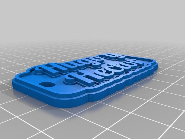 hugo keychains customized 3D print model - Mito3D