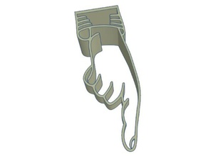 hand-finger-Tür zu stoppen Teile Tür Türstopper finger hand stop 3d print model - Mito3D