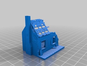 casa destruida la 2 ª guerra mundial La impresión en 3d 3d print model - Mito3D