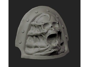 more knightly nanite pauldron toys & games 40k 40mm fan chaos space marines warhammer40k warhammer 3d print model - Mito3D