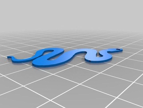 la serpiente pendiente de moda arete goth triste 3d print model - Mito3D