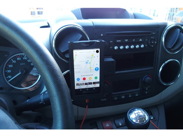 car phone holder peugeot partner mobile 3D print model - Mito3D