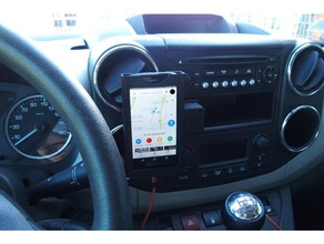 car phone holder peugeot partner telefono cellulare 3d print model - Mito3D