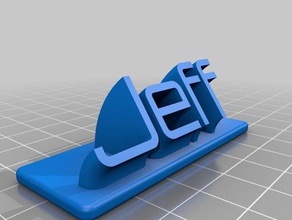 jeff Typenschild office kundengebundene 3d print model - Mito3D