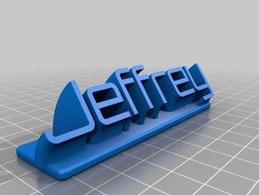 jeffrey Typenschild office kundengebundene 3d print model - Mito3D