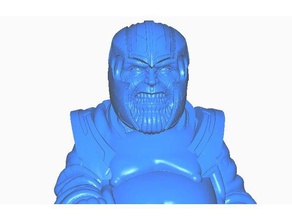 thanos buddha w helmet marvel collection sculptures bust remix statue 3d print model - Mito3D