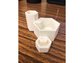 mini hexagon container 3d printing 3d print model - Mito3D