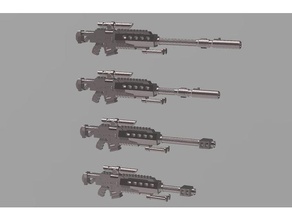 barrett 50 cal bullone fucile da cecchino giochi e giocattoli 28mm la pistola eroici il sniper l'arma 3d print model - Mito3D