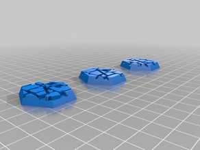32mm hex slotty cobblestone bases toy & game accessories 3d print model - Mito3D