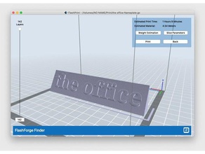 la oficina de placa identificación La impresión en 3d dwight schrute micheal scott etiqueta con su nombre 3d print model - Mito3D