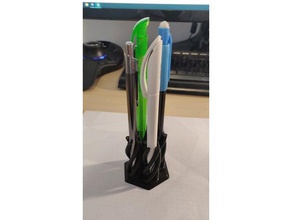 twisted pen holder office 3d print model - Mito3D