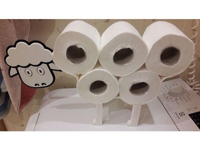 sheep toilet paper holder bathroom 3d print model - Mito3D