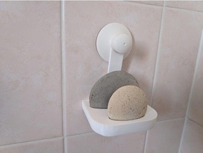 support galet exfoliant bathroom exfoliating pebble soap stand repose savon 3d print model - Mito3D