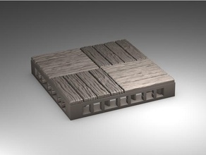 plancher de bois openlock tuiles jouets & accessoires jeux le mdn donjons dragons donjon du la tuile modulaire 3d print model - Mito3D
