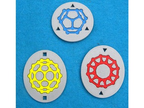 fullerene pendants math art openscad 3d print model - Mito3D